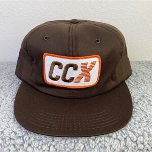 VTG 80s Tonkin Snapback Hat Mens Brown USA Trucker CCX Conway Central Express